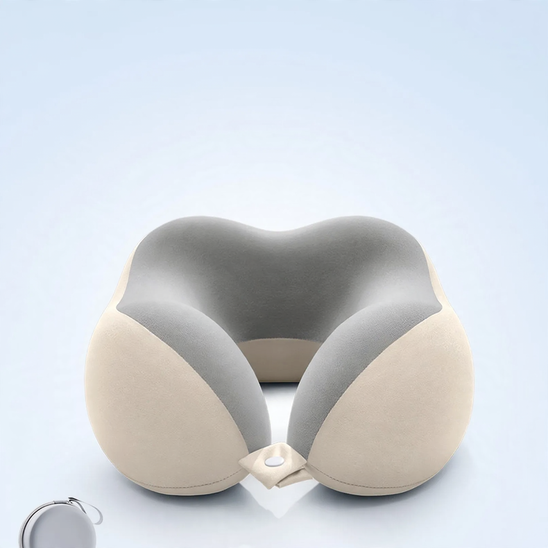 Memory-Foam U-Kissen mit 360°-Nackenstütze