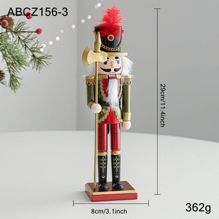 Holz-Nussknacker-Figur für weihnachtliche Tischdekoration