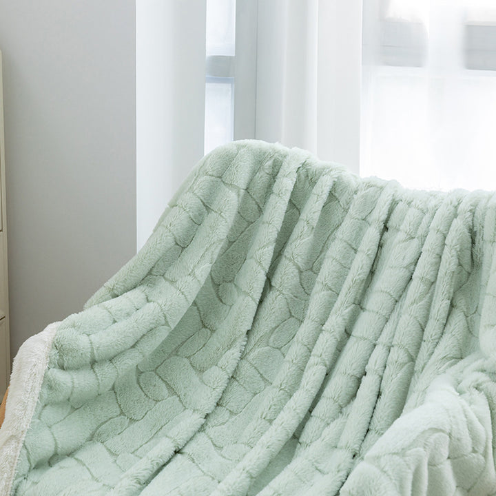 Weiche Korallenfleece-Decke, doppellagig, für Sofa und Zuhause