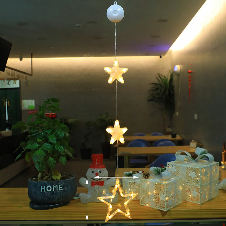 LED-Weihnachts-Lichterkette mit Saugnapf