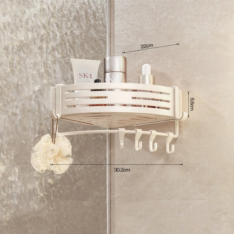Dreieck-Eckregal mit Saugnapf für das Badezimmer, Modell 035-023-A