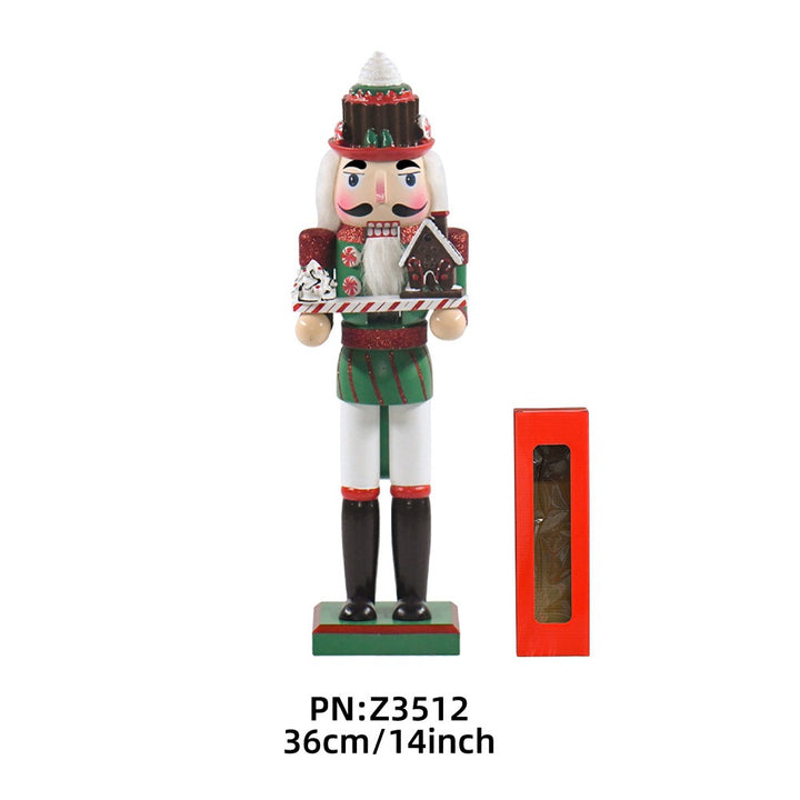 Klassischer Nussknacker-Soldat aus Holz, 35 cm