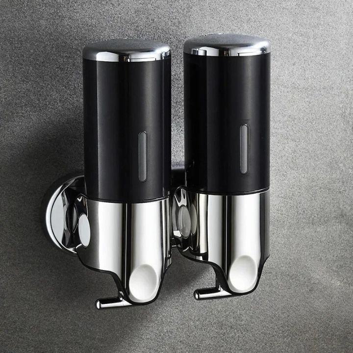 Wandseifenspender | SudsStation Badezimmer-Organizer | Edelstahl & ABS | 500 ml | Set mit 1–3 Stück
