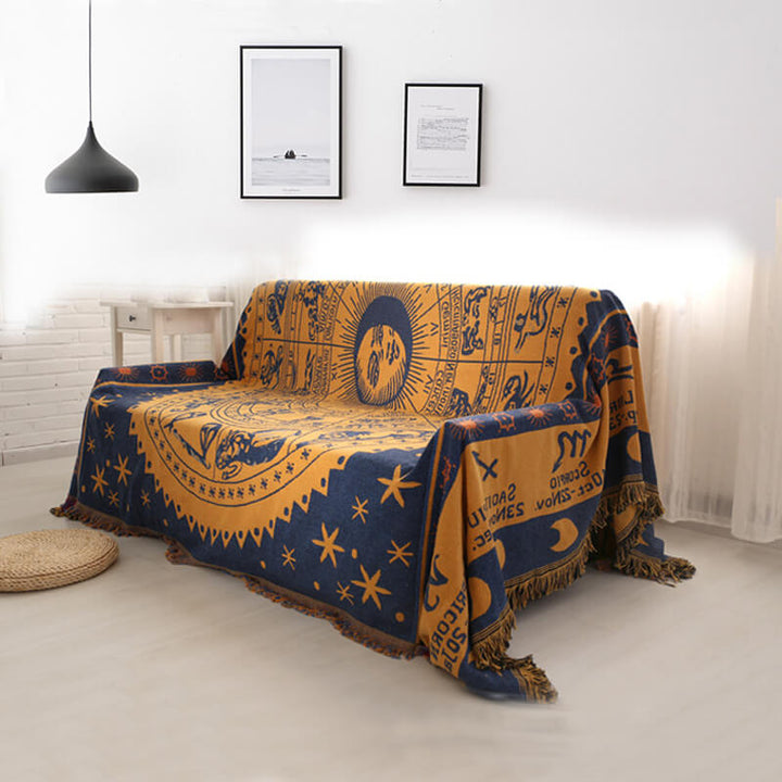 Bohemian Strickwurfdecken für Sofa Dekor