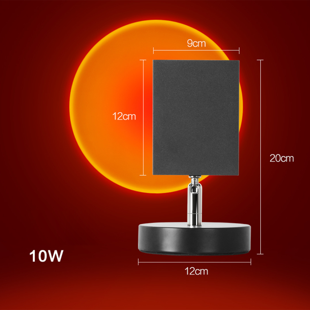 SunsetLuxe - Retro Sonnenuntergang Tischlampe | Warmes LED Umgebungslicht für Schlafzimmer und Wohnzimmer | Karnz