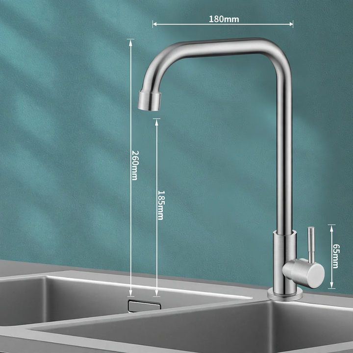 Edelstahl-Wasserhahn für Küche, Misch- oder Kaltwasser