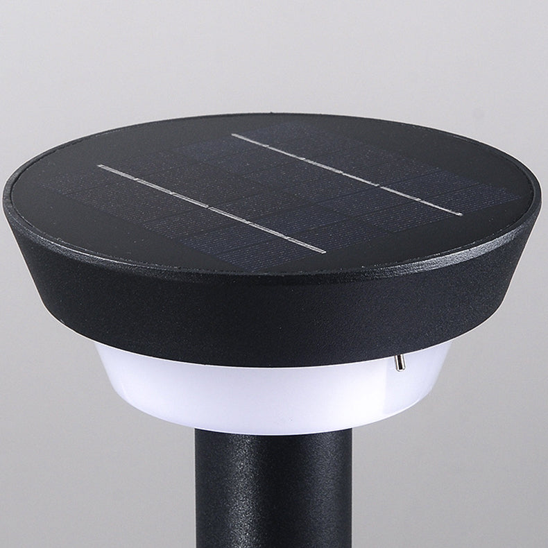 Moderne Einfachheit Wasserdichte Solar Ronde Aluminium Acryl Außenlichter Für Garten | Karnz
