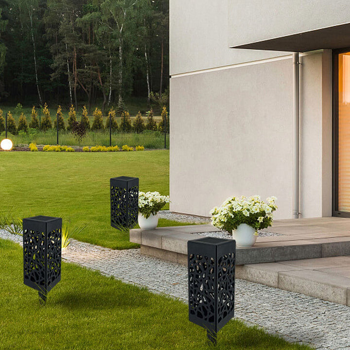 Kreatives Hohles Quadrat Säule LED Außen Rasen Boden Einsetzen Landschaft Licht | Karnz