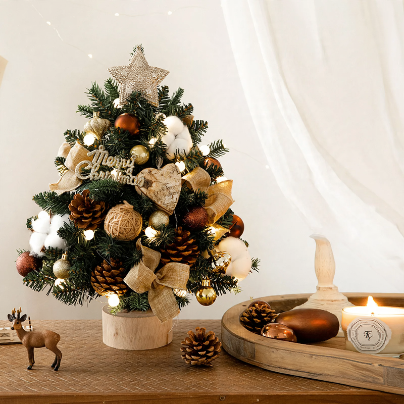 Mini-Weihnachtsbaum aus PE, 45 oder 60 cm, mit Beleuchtung