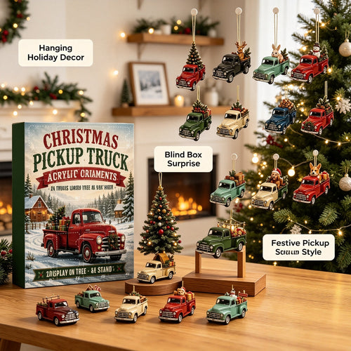 Retro-Weihnachts-Pickup-Adventskalender aus Acryl