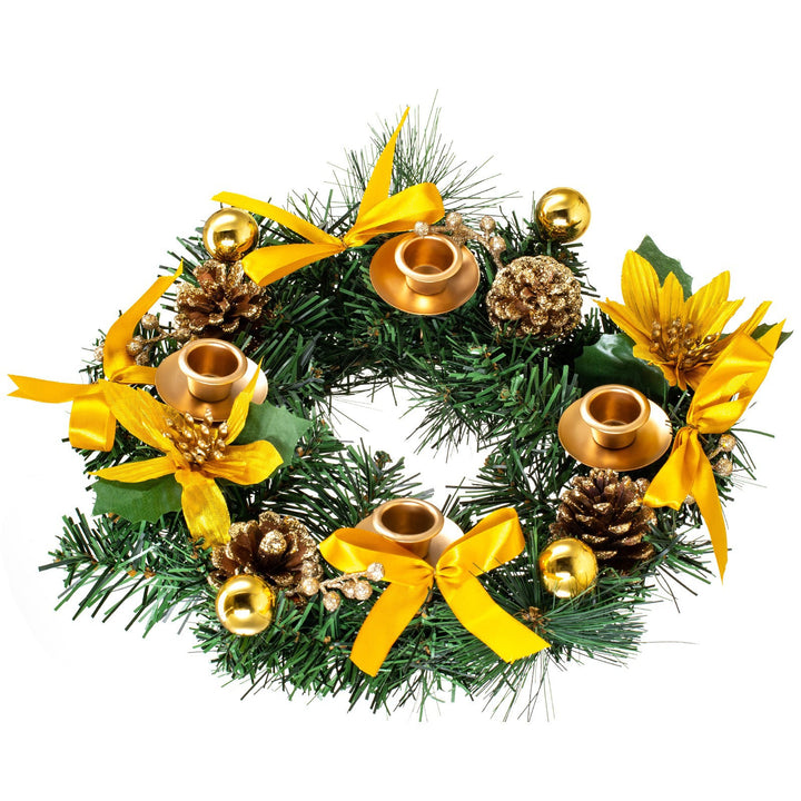 Weihnachtskranz mit Schleife, Adventsdekoration