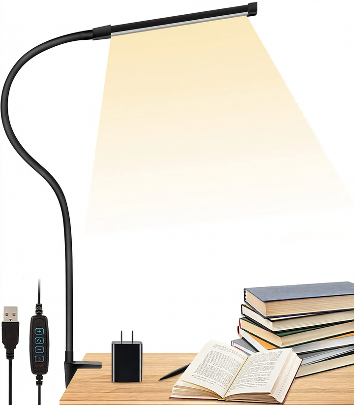 LED-Klemmleuchte mit langem Arm, 60 cm