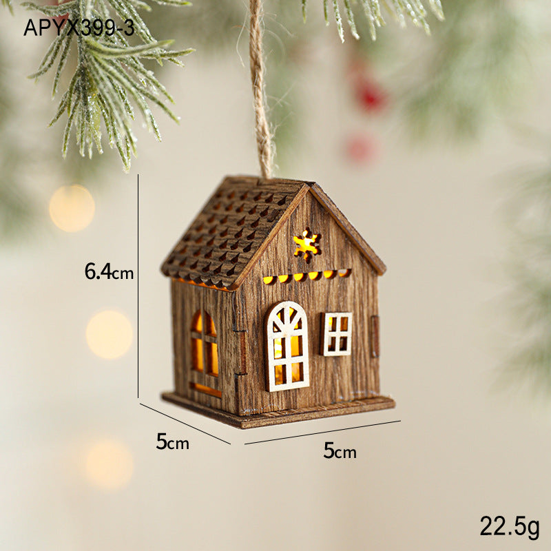 Dekorative LED-Holzhütte für weihnachtliche Atmosphäre