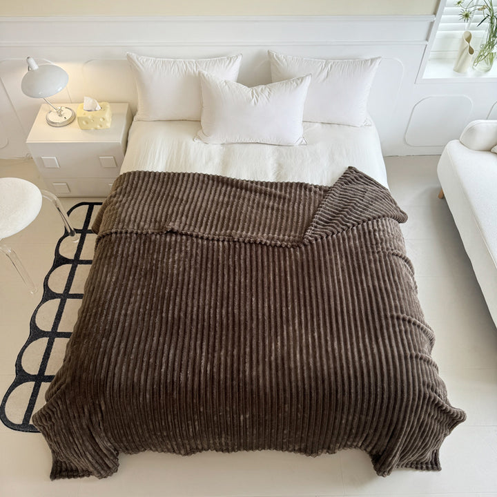 Flauschige Flanell-Wohndecke, unifarben, verschiedene Größen