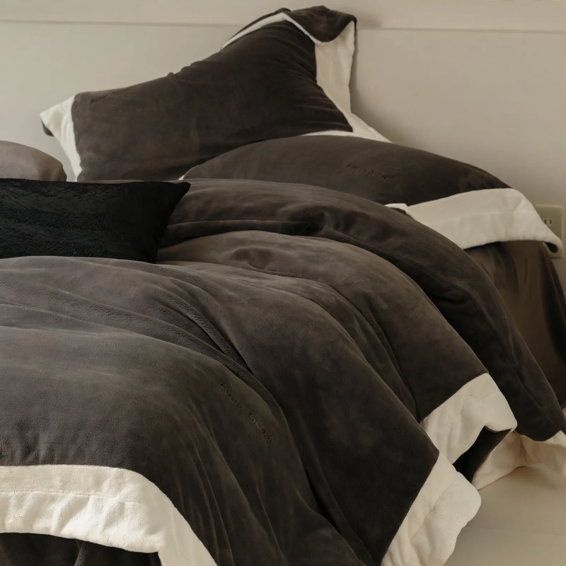 Milchfaser-Fleece Bettwäsche-Set, extra warm