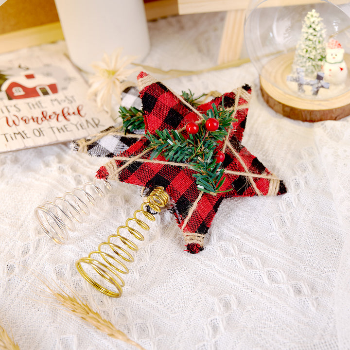 Dekorative Weihnachtsbaum-Spitze aus Stoff