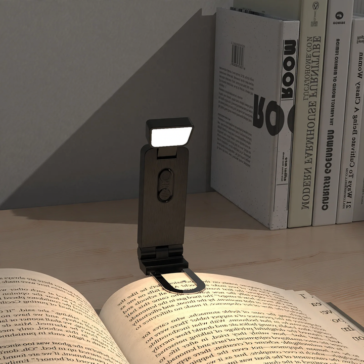 Faltbare LED-Klemmleuchte mit Timer-Erinnerung