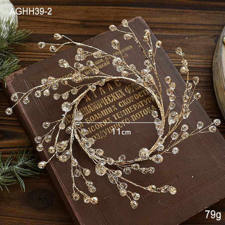 Dekorativer Weihnachts-Wandkranz aus Acryl und Eisen