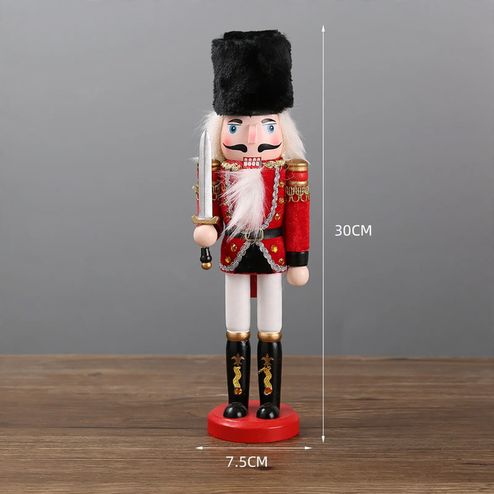 Nussknacker-Figur aus Kiefernholz, europäischer Stil