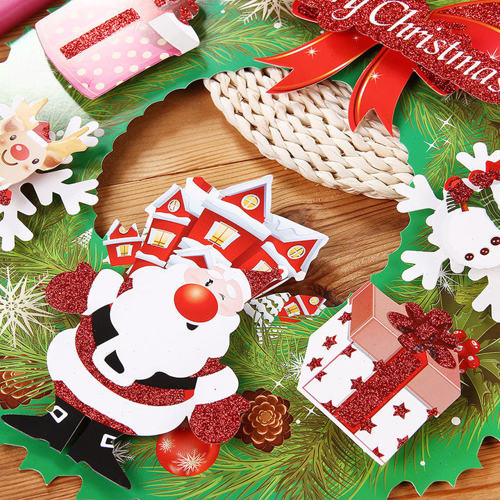 Dekorativer Weihnachtskranz aus Papier, 36 cm