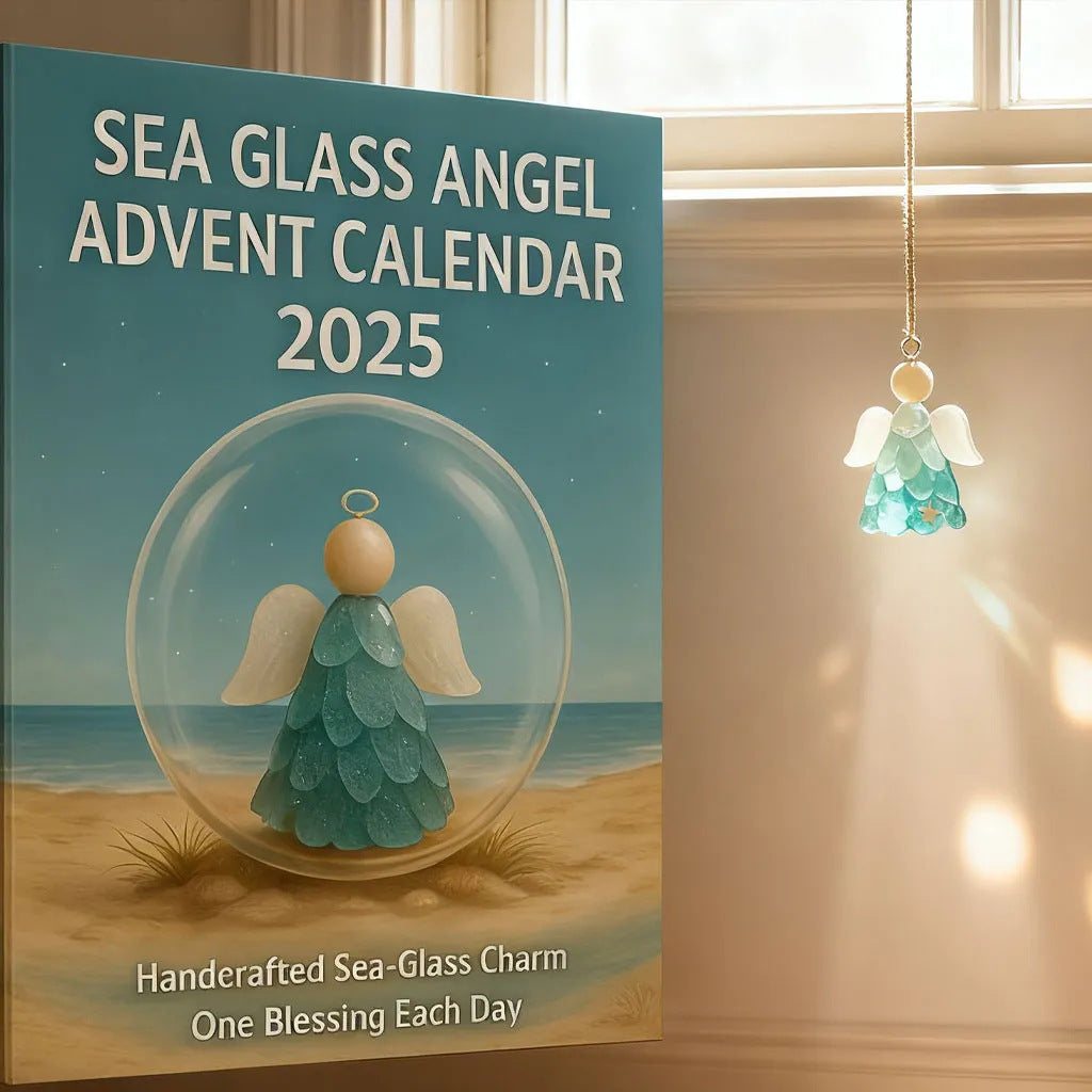 Weihnachts-Adventskalender mit Engelsfiguren