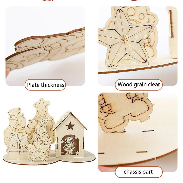 DIY-Weihnachtshaus-Bausatz, Holz, verschiedene Motive
