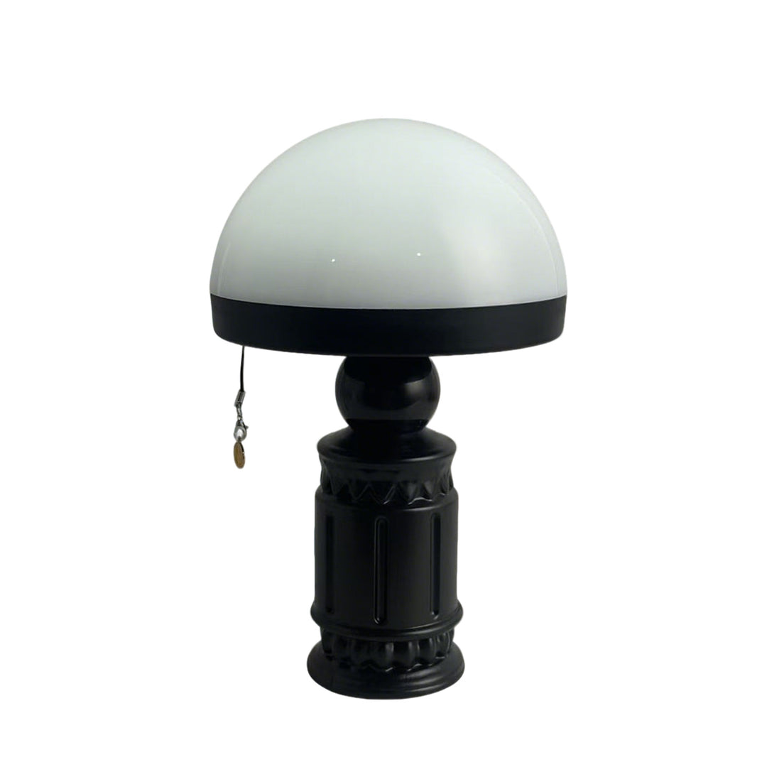 Vintage Säulenlampe mit Reliefmuster