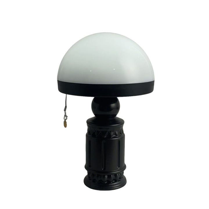 Vintage Säulenlampe mit Reliefmuster
