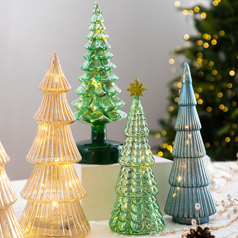 Weihnachtsbaum-Dekoration aus Kristallglas mit Beleuchtung