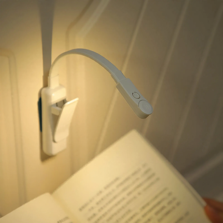 Kompakte LED-Klemmleuchte für Bücher