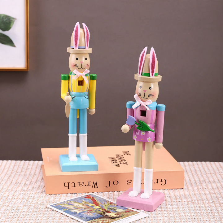 Oster-Nussknacker-Figur, Hase, Holz