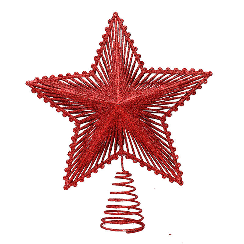 Weihnachtsbaum-Spitzenstern, 20 cm, mit Glitzer-Design
