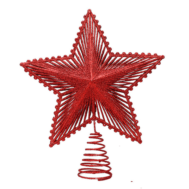 Weihnachtsbaum-Spitzenstern, 20 cm, mit Glitzer-Design