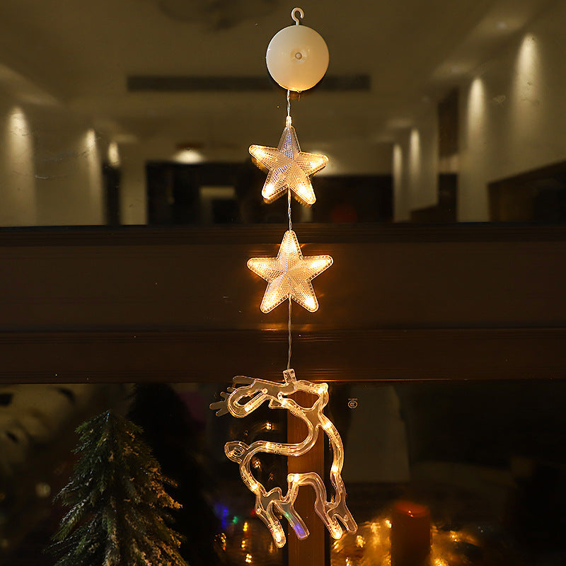 LED-Weihnachts-Lichterkette mit Saugnapf