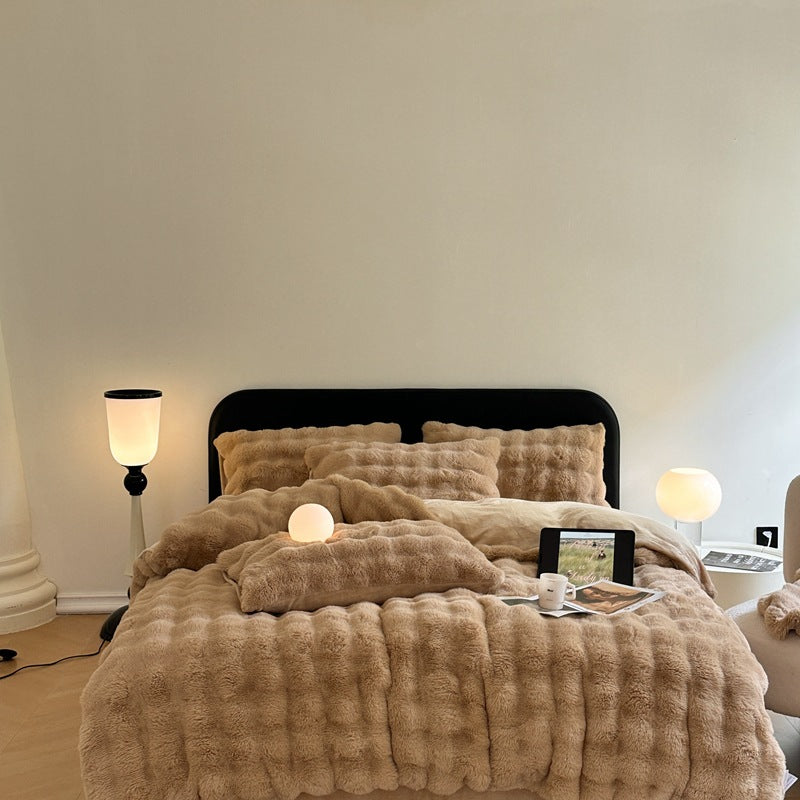 Milchfaser-Fleece Bettwäsche-Set, extra warm