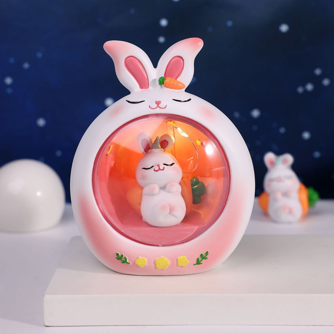 Niedliche Hasen-Nachtlampe mit Sternen-Design