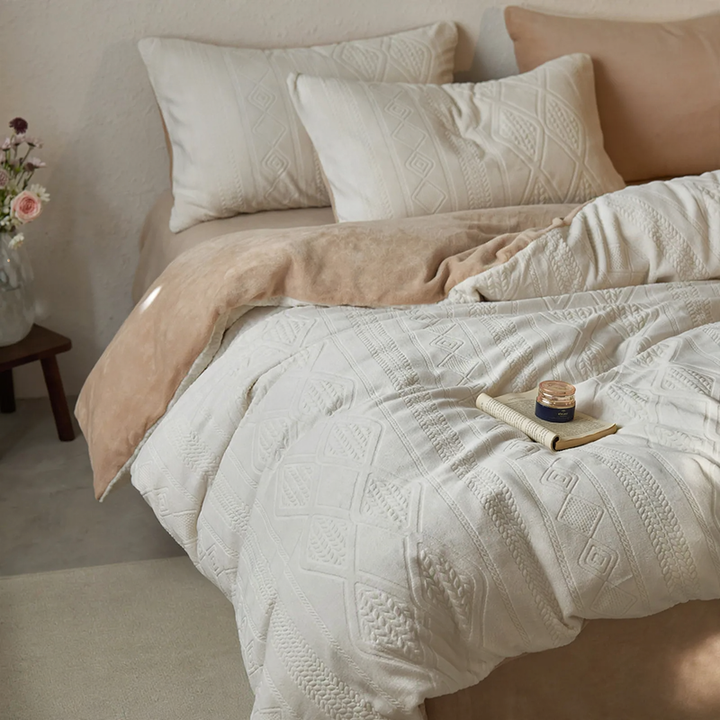 Fleece-Bettwäsche-Set, 4-teilig, Winter