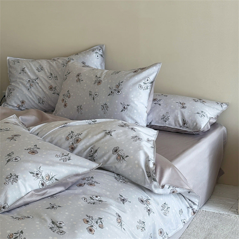 Bettwäsche-Set aus Langstapelbaumwolle, Blumenmuster