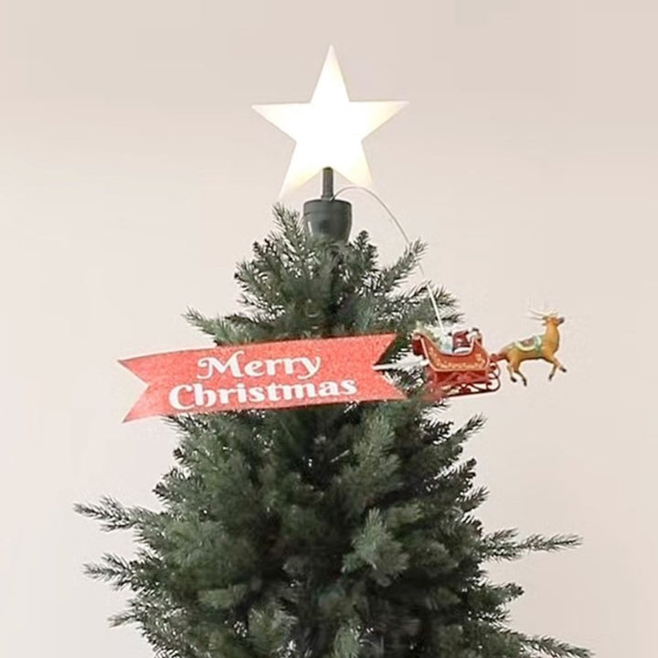 Beleuchteter und rotierender Weihnachtsbaum-Stern