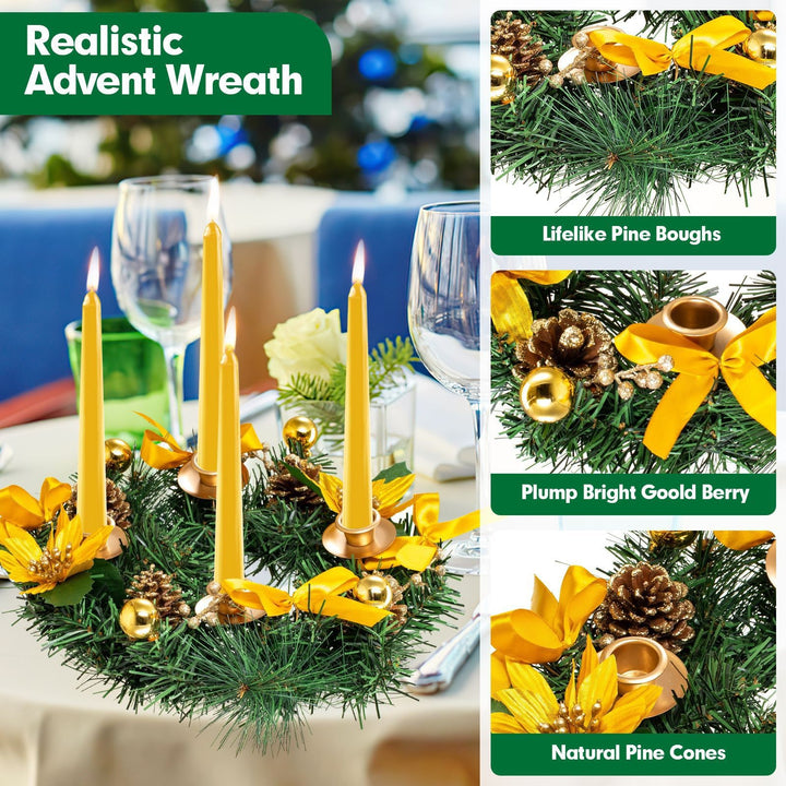 Weihnachtskranz mit Schleife, Adventsdekoration