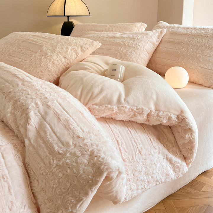 Milchfaser-Fleece Bettwäsche-Set, extra warm