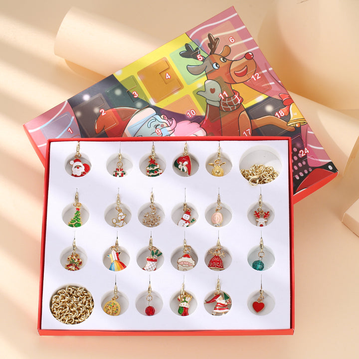 Weihnachts-Adventskalender mit DIY-Schmuckset