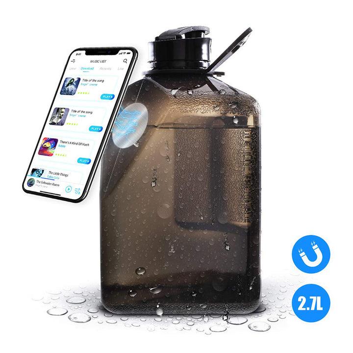 Sportflasche mit Magnethalter, 2700 ml, Silikon