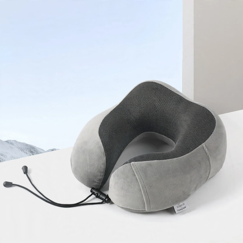 U-förmiges Nackenkissen aus Memory-Foam mit Aufbewahrung