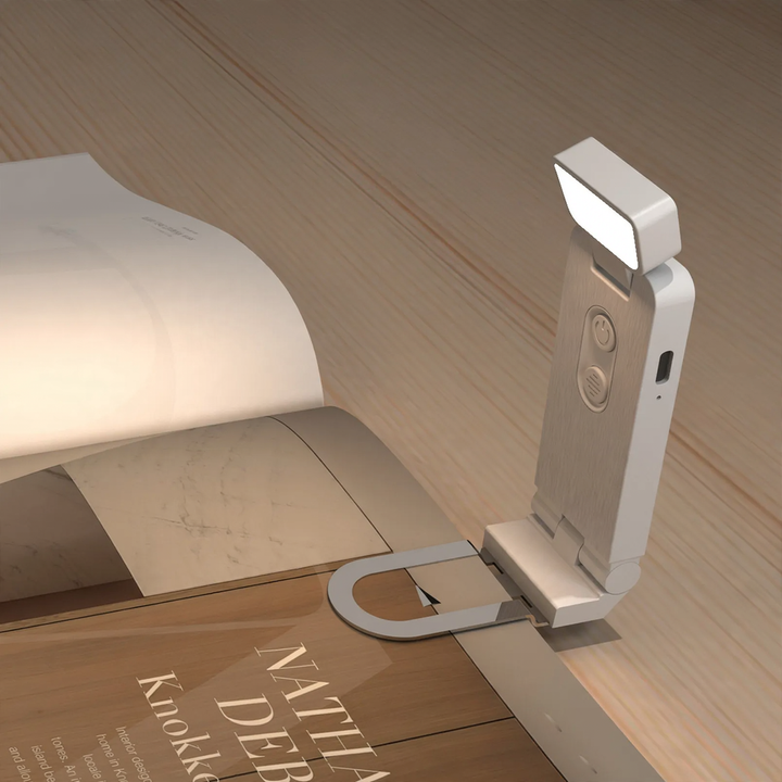 LED-Klemmleuchte mit Timer, USB-aufladbar