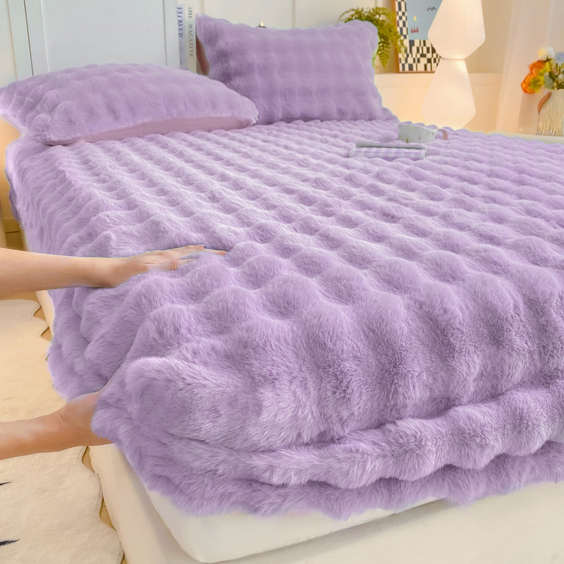 Flauschige Spannbettlaken mit Wärmefutter