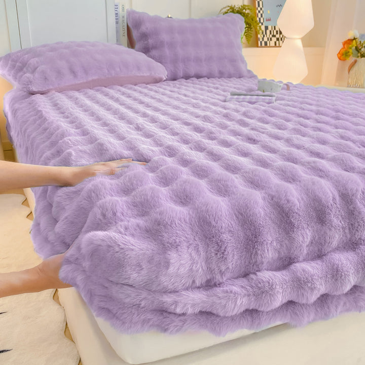 Flauschige Spannbettlaken mit Wärmefutter
