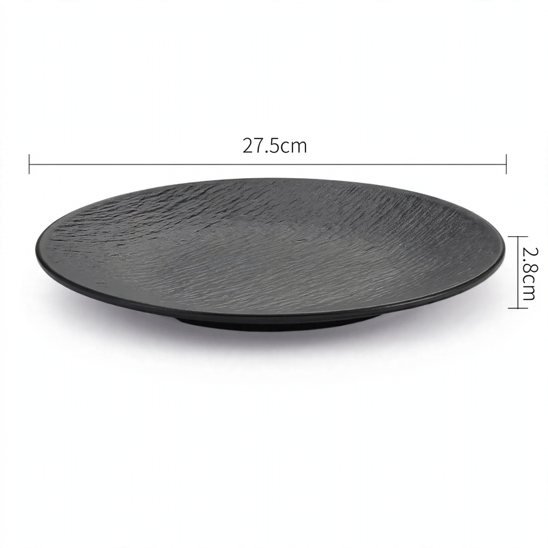 Flacher Teller, Melamin, rund, 20–28 cm