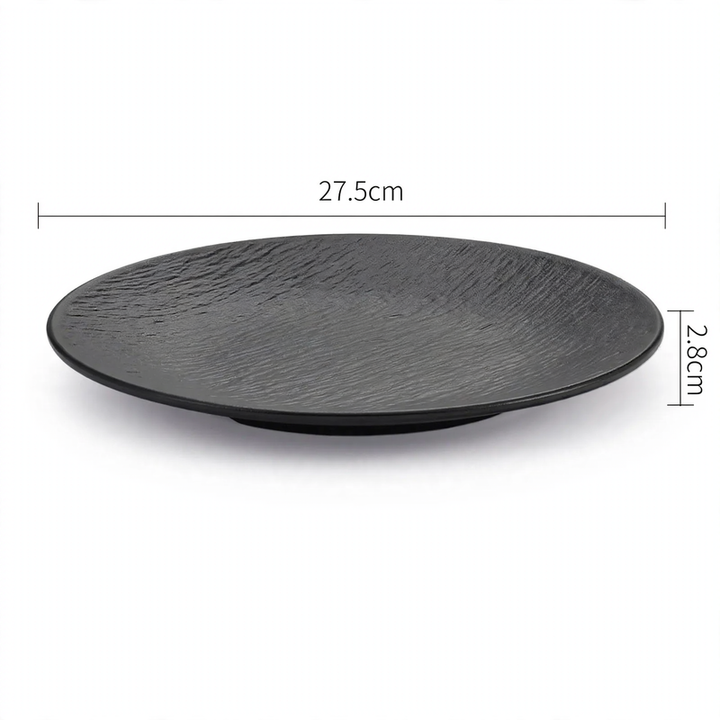 Flacher Teller, Melamin, rund, 20–28 cm