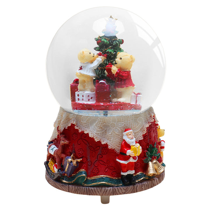 Dekorative Spieluhr mit Schneekugel-Motiv